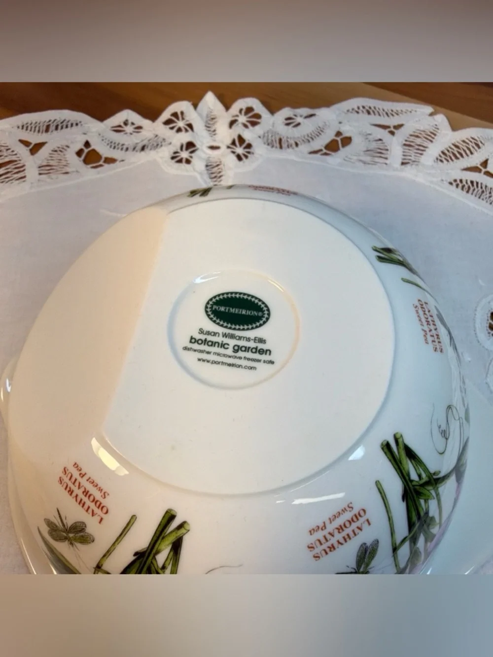 Portmeirion Botanic Garden Grip Stand Bowl‎ Small Portmeirion Sweet Pea D-8,5”